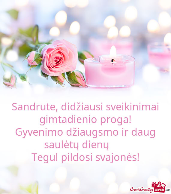 Gyvenimo džiaugsmo ir daug saulėtų dienų ❤️