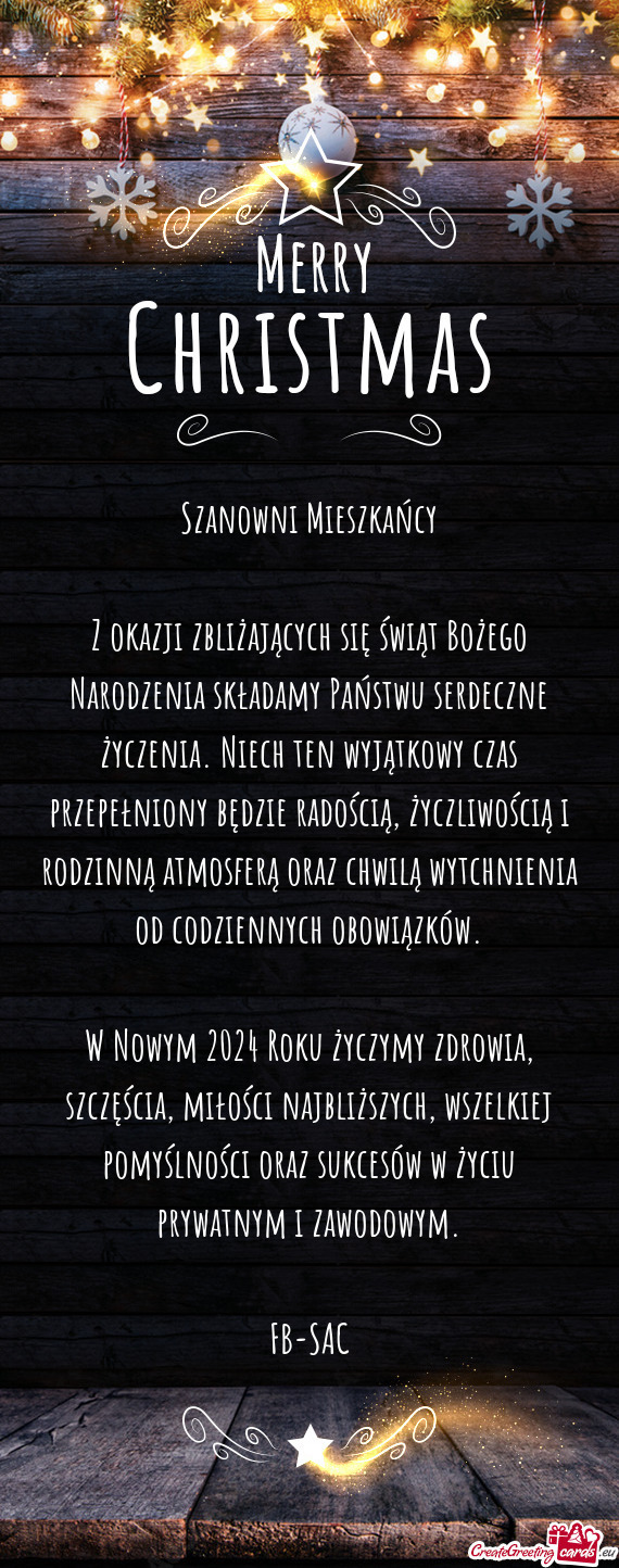 H ten wyjątkowy czas przepełniony będzie radością, życzliwością i rodzinną atmosferą oraz