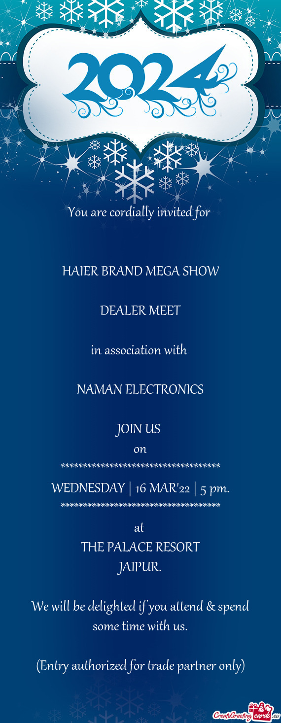 HAIER BRAND MEGA SHOW