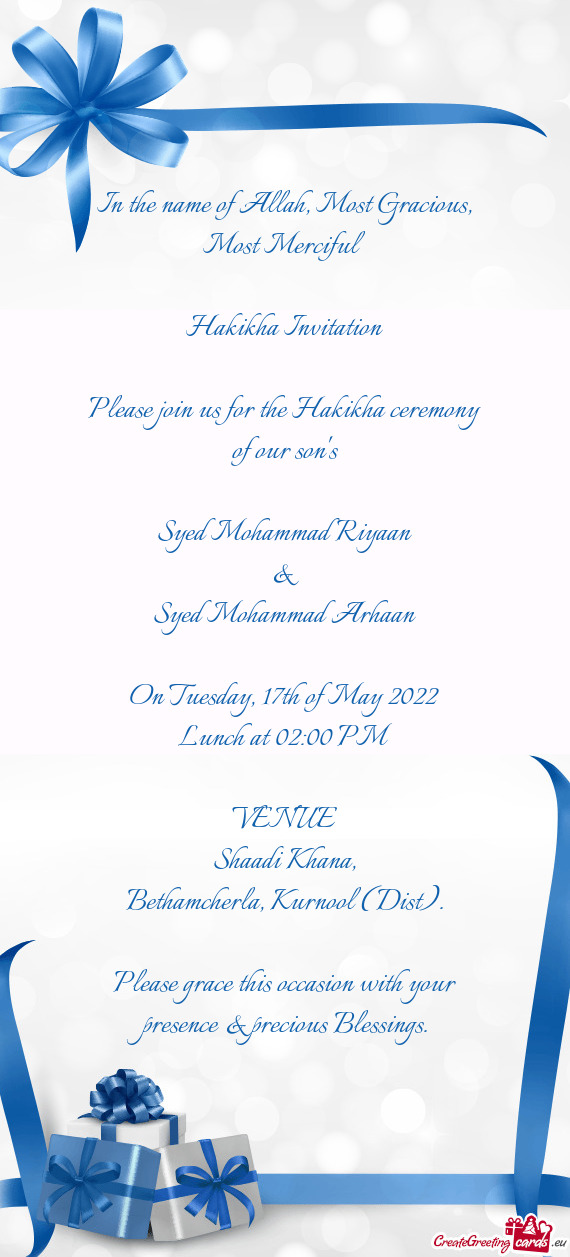 Hakikha Invitation