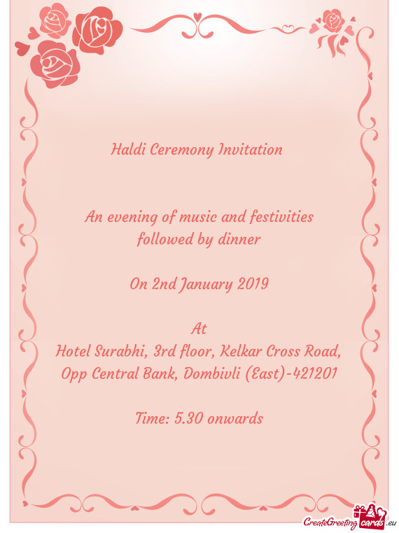 Haldi Ceremony Invitation