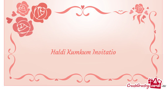 Haldi Kumkum Invitatio