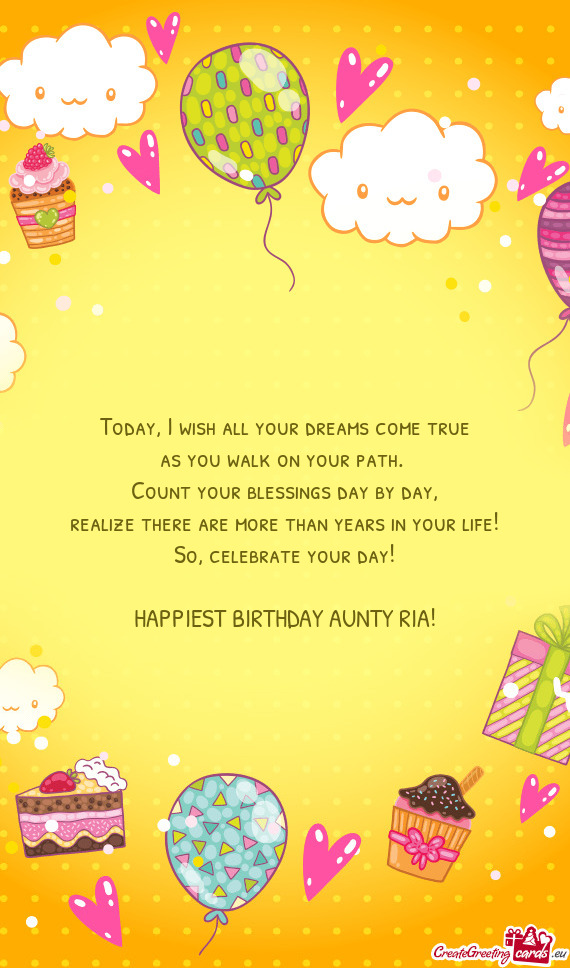 HAPPIEST BIRTHDAY AUNTY RIA