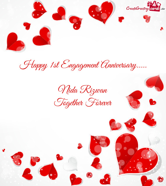 Happy 1st Engagement Anniversary.....    Nida Rizwan