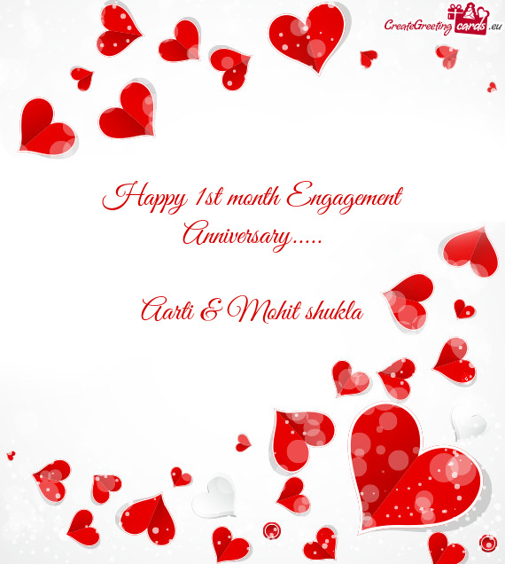 Happy 1st month Engagement Anniversary