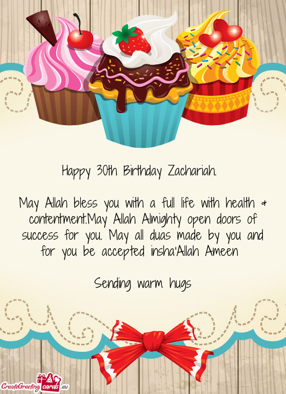 Happy 30th Birthday Zachariah
