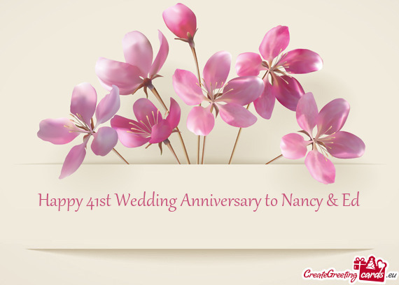 Happy 41st Wedding Anniversary to Nancy & Ed