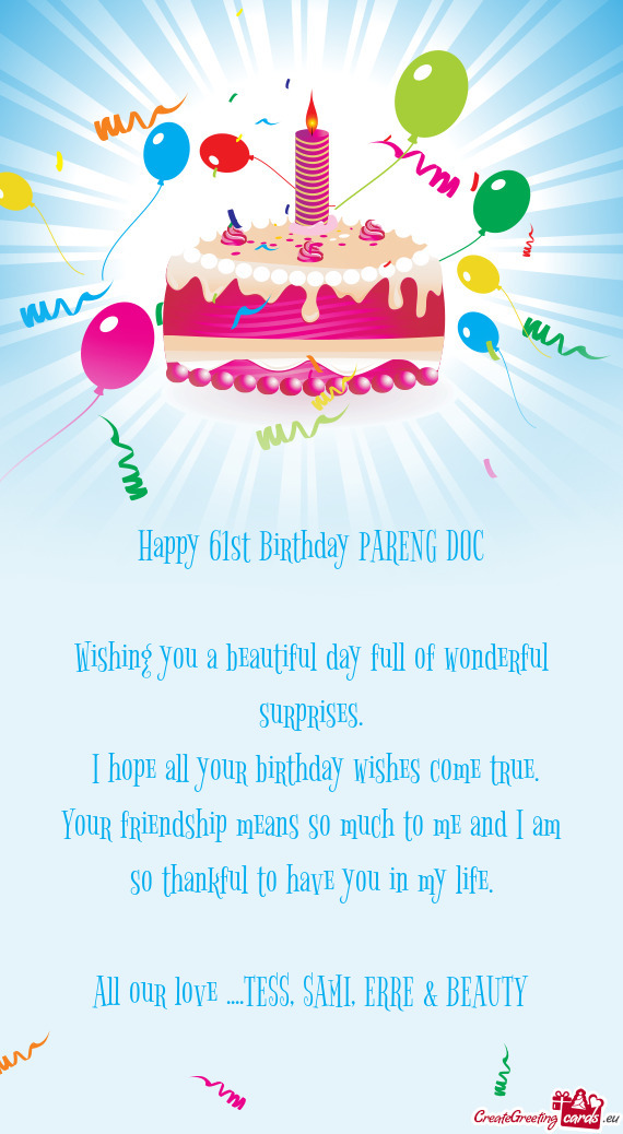 Happy 61st Birthday PARENG DOC