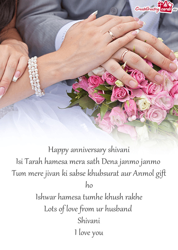 Happy anniversary shivani