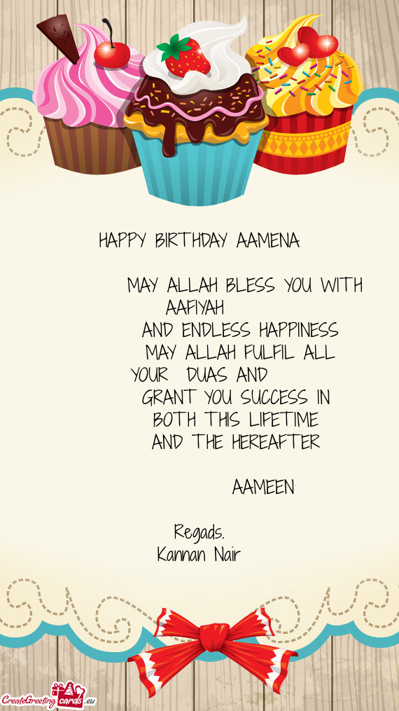 HAPPY BIRTHDAY AAMENA