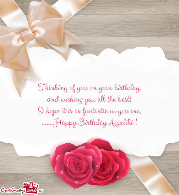 Happy Birthday Aggeliki