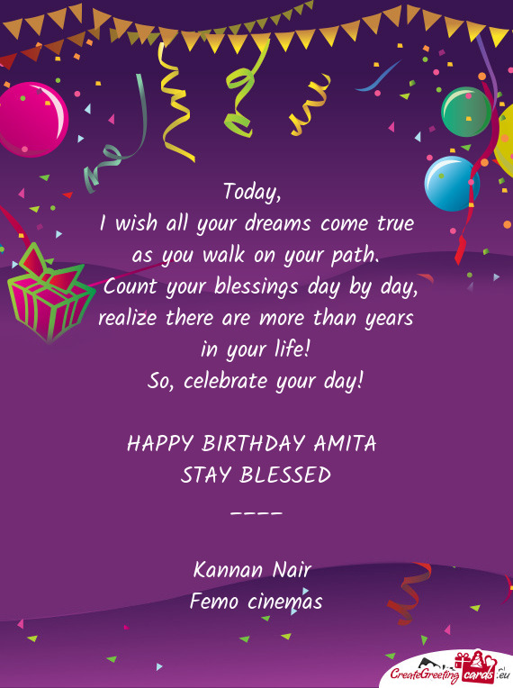 HAPPY BIRTHDAY AMITA