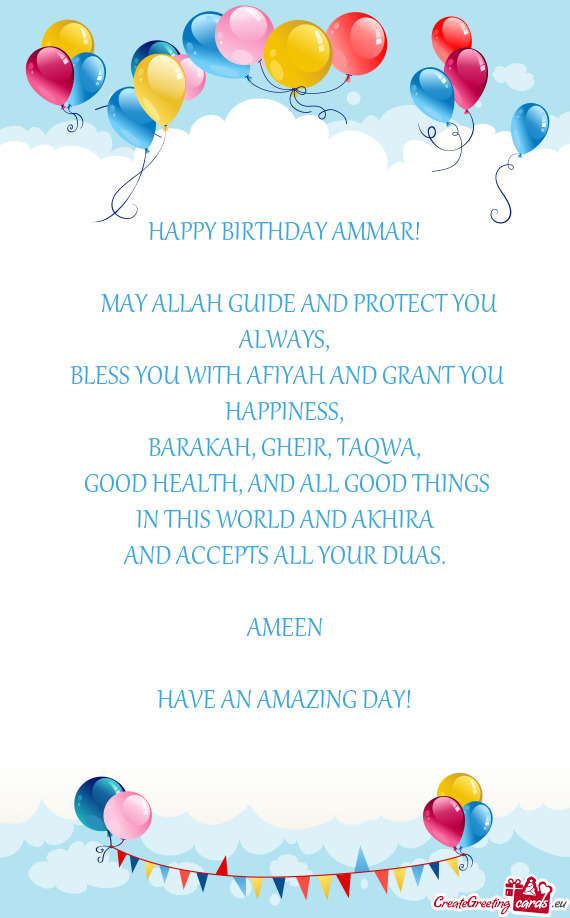 HAPPY BIRTHDAY AMMAR