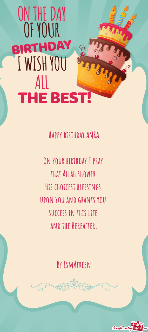 Happy birthday AMRA