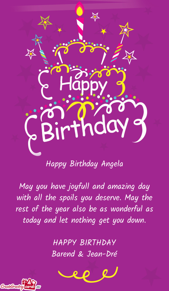 Happy Birthday Angela