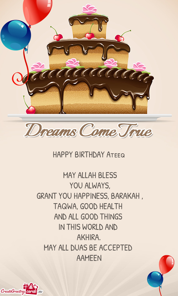 HAPPY BIRTHDAY Ateeq