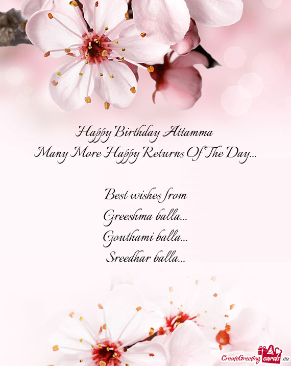 Happy Birthday Attamma