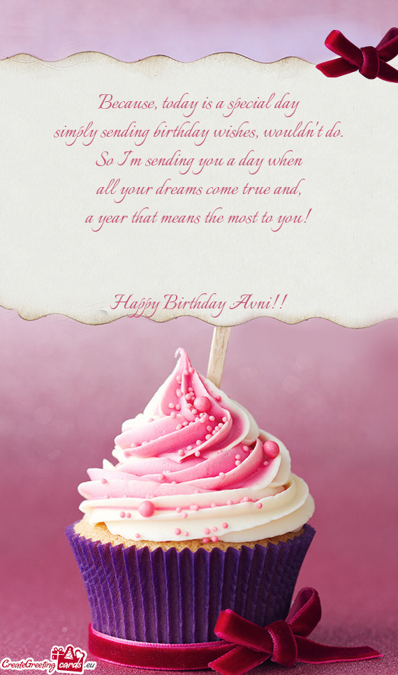 Happy Birthday Avni