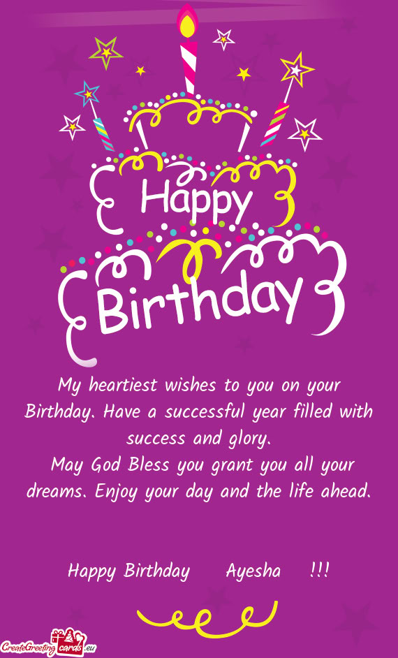 Happy Birthday ❤️Ayesha❤️