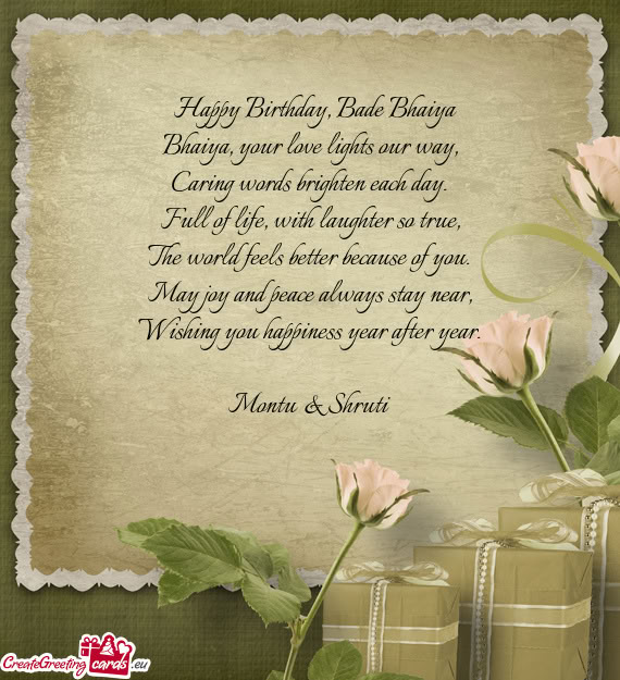 🎂 Happy Birthday, Bade Bhaiya