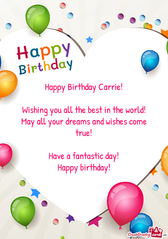 Happy Birthday Carrie