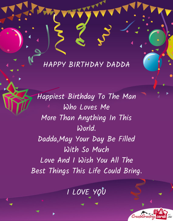 HAPPY BIRTHDAY DADDA