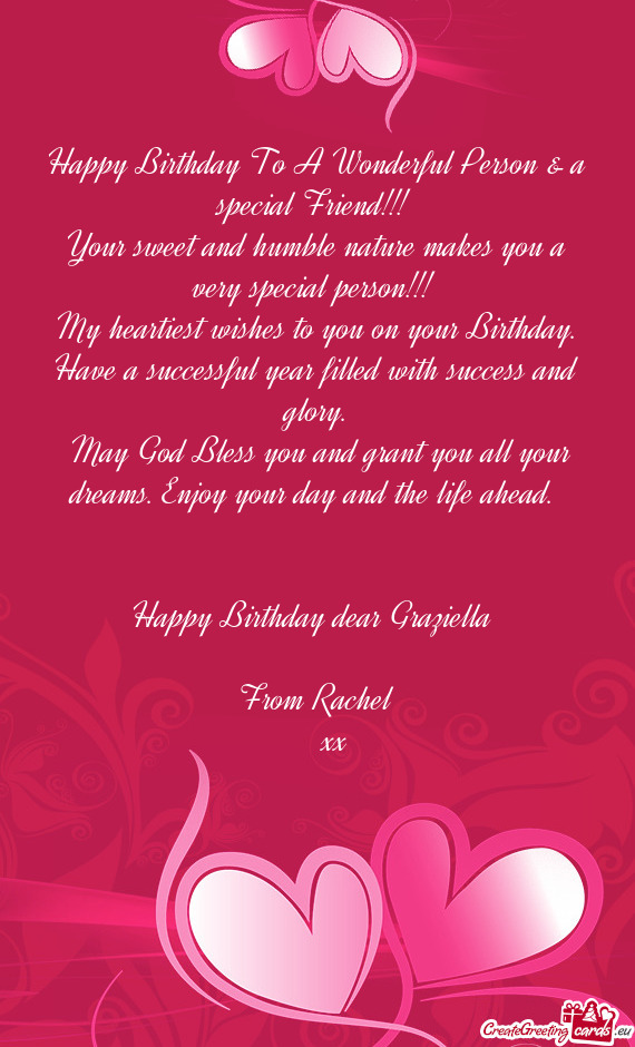 Happy Birthday dear Graziella