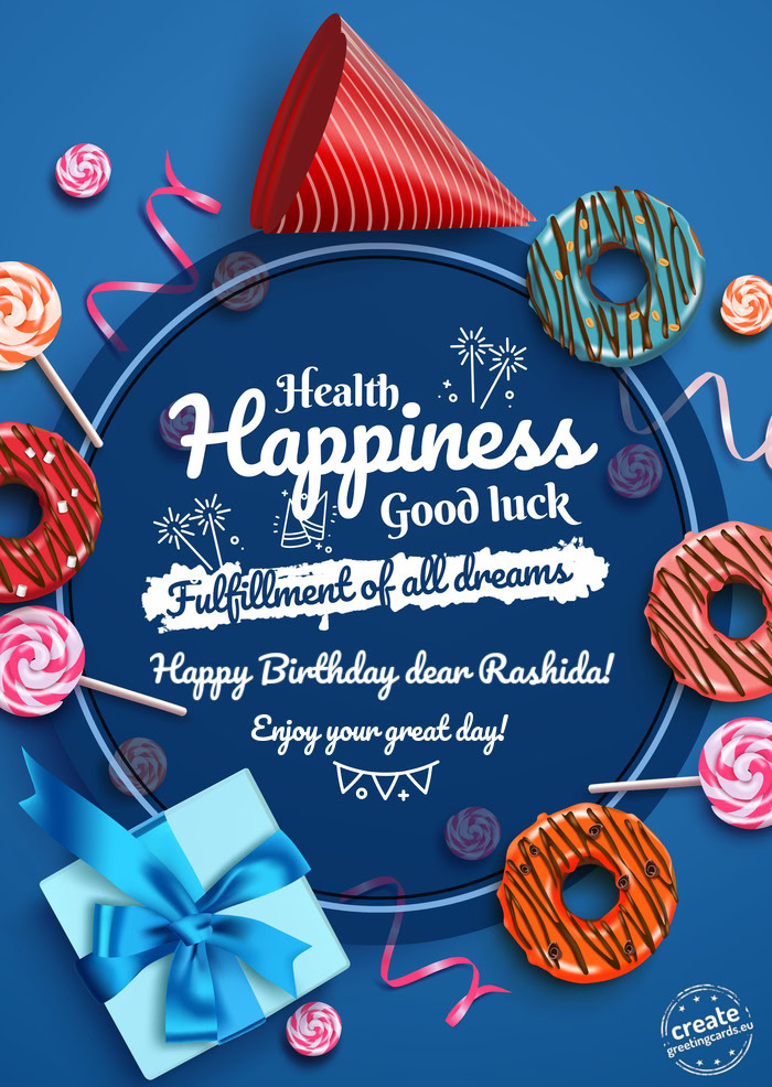 Happy Birthday dear Rashida! Enjoy your great day