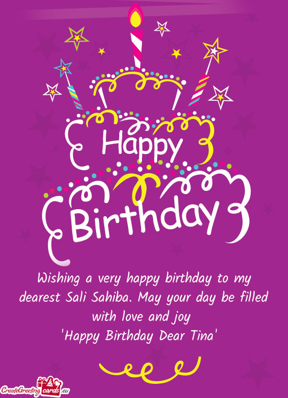 "Happy Birthday Dear Tina"🪽