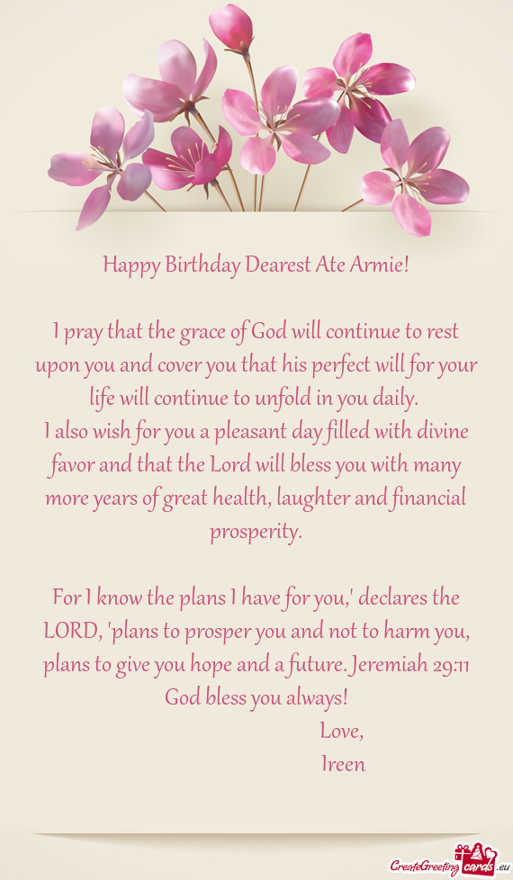 Happy Birthday Dearest Ate Armie