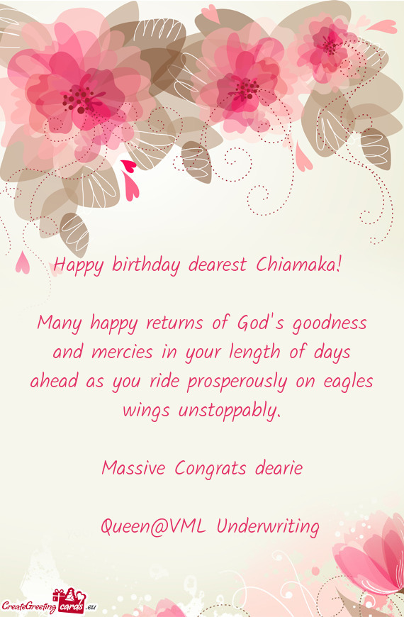 Happy birthday dearest Chiamaka