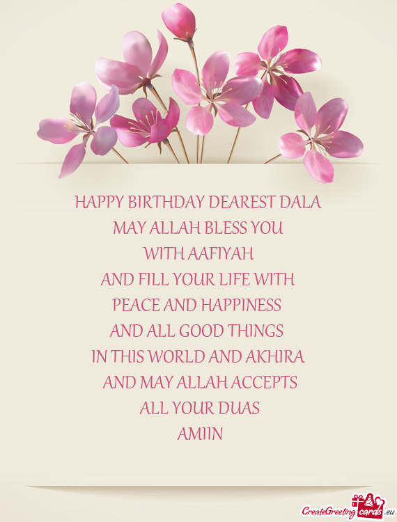 HAPPY BIRTHDAY DEAREST DALA