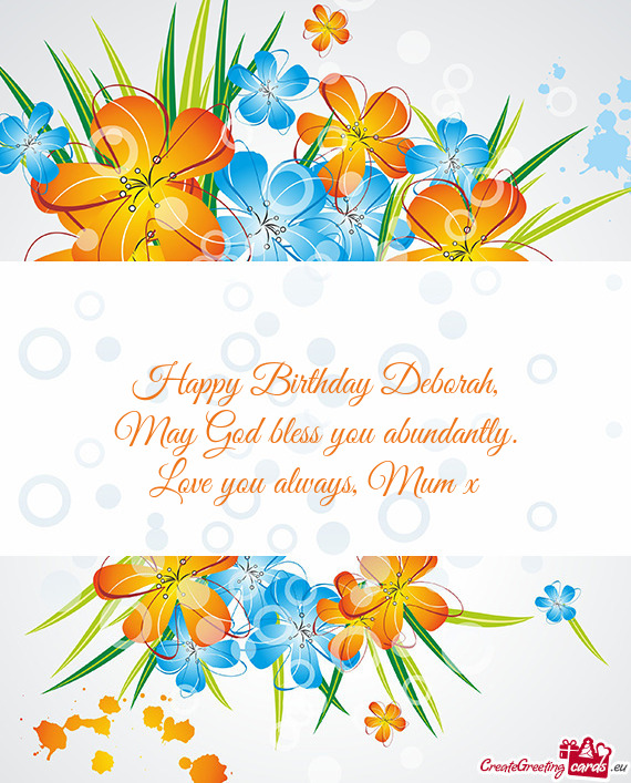 Happy Birthday Deborah