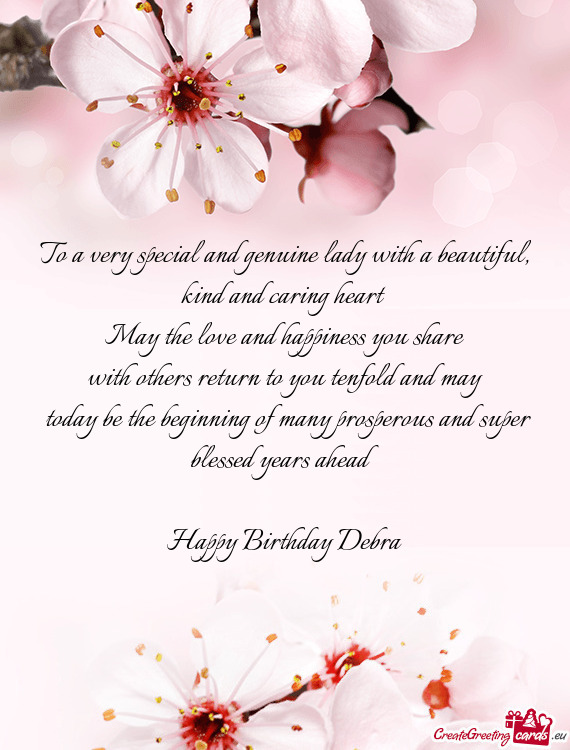 Happy Birthday Debra