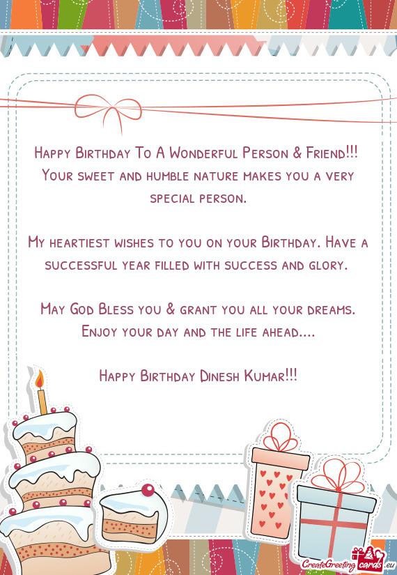 Happy Birthday Dinesh Kumar