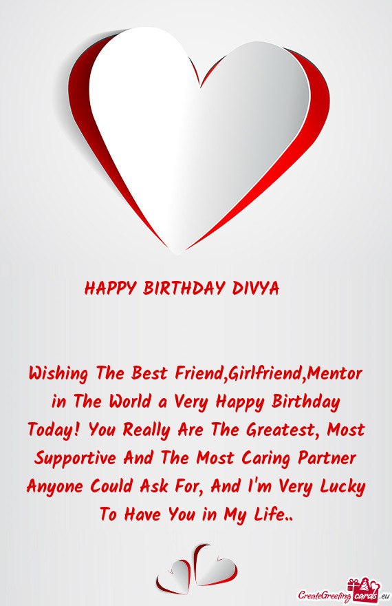 HAPPY BIRTHDAY DIVYA ♥