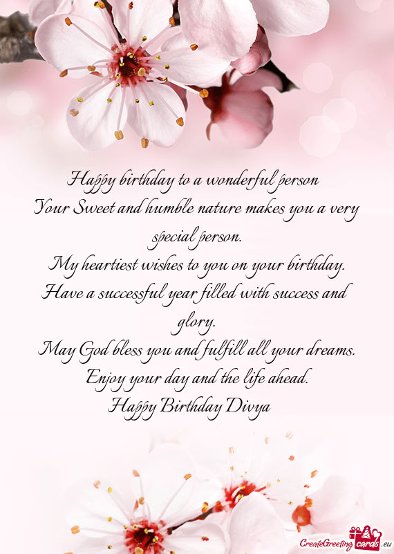 Happy Birthday Divya 🥂🍾✨