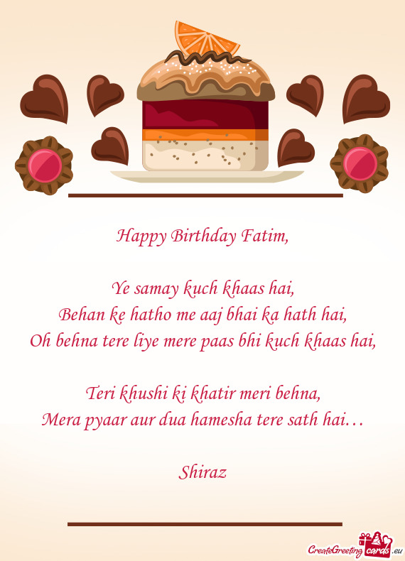 Happy Birthday Fatim