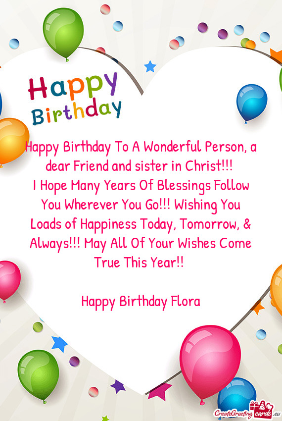 Happy Birthday Flora