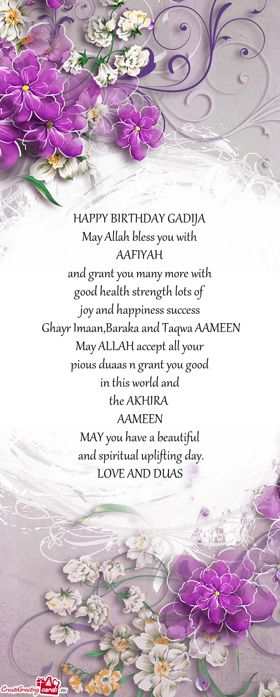 HAPPY BIRTHDAY GADIJA