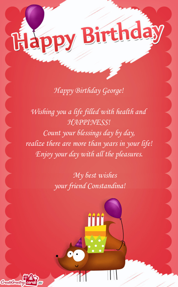 Happy Birthday George