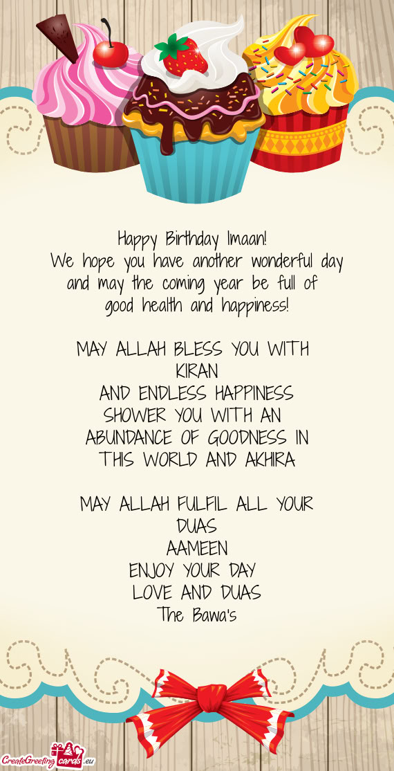 Happy Birthday Imaan