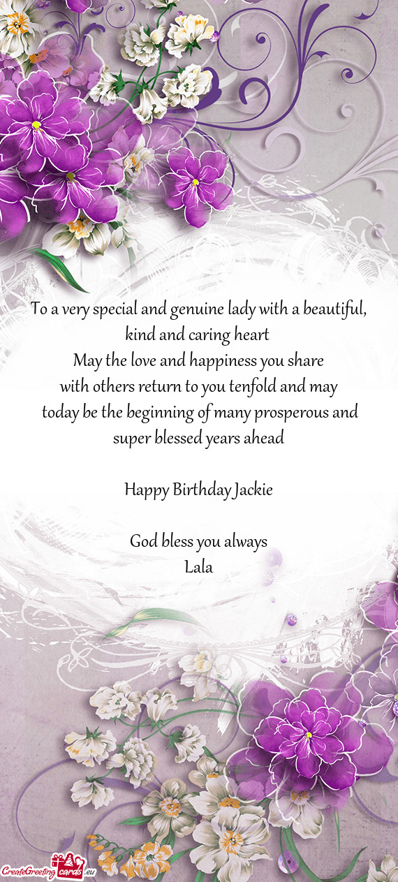 Happy Birthday Jackie