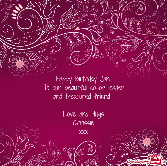 Happy Birthday Jani