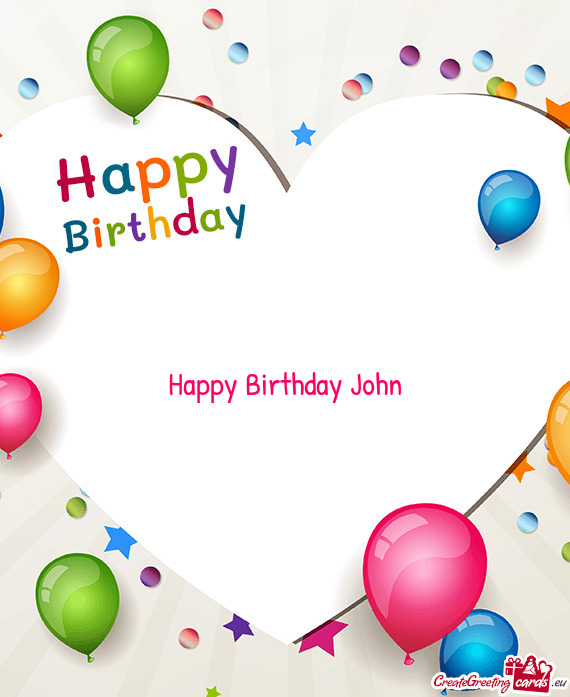 Happy Birthday John