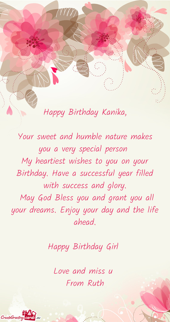 Happy Birthday Kanika