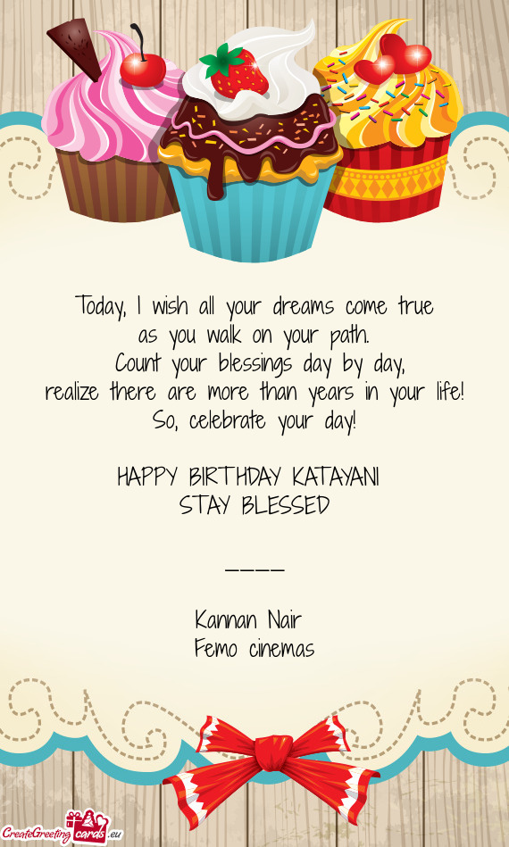 HAPPY BIRTHDAY KATAYANI