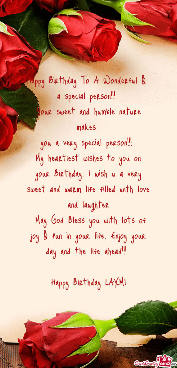 Happy Birthday LAXMI