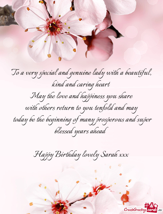 Happy Birthday lovely Sarah xxx