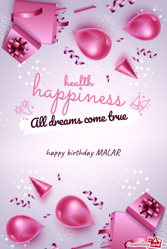 Happy birthday MALAR